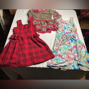 Girls lot of 3 dresses. Size 5/6. Dot dot smile, rare editions and kid pik plaid